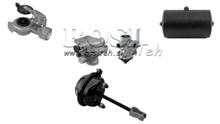 SET ZRAČNIH KOČNICA ZA PRIKOLICU KOMPLET JEDNOKRUŽNI SISTEM 1 CILINDAR