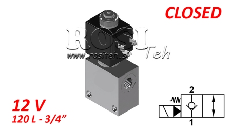 2 PUTNI VENTIL 3/4 (NC) 12V - 120lit
