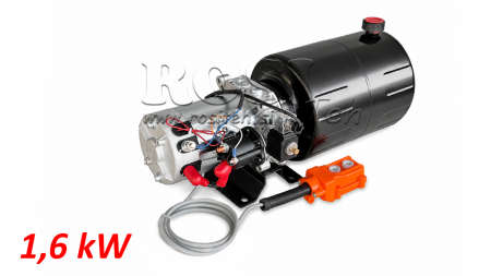 MINI HIDRAULIČNI AGREGAT 12V DC - 1,6kW = 2,1cc - 8 lit - jednosmjerni sklop ( metalni )