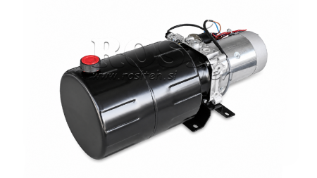 MINI HIDRAULIČNI AGREGAT 12V DC - 1,6kW = 2,1cc - 8 lit - jednosmjerni sklop ( metalni )