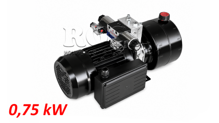 MINI HIDRAULIČNI AGREGAT 230V AC (0,75 kW) - 3,7 cc - 5,2 lit/min - tank 4 lit