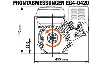 motor na benzin EG4-420cc-9.6kW-13.1HP-3,600 RPM-E-KW25x88.5-električni start