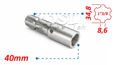 KARDANSKI ADAPTER 1-3/8 - RUPA fi 40 mm (160 mm)
