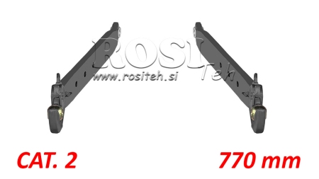 TRAKTORSKE NOSIVE RUKE TRI-TOČKOVNE HIDRAVLIKE CAT. 2 - 70x20 mm - 770 mm (75 HP)