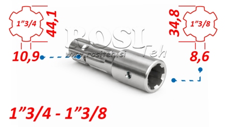 KARDANSKI ADAPTER OD 1-3/8 NA 1-3/4 (150 mm)