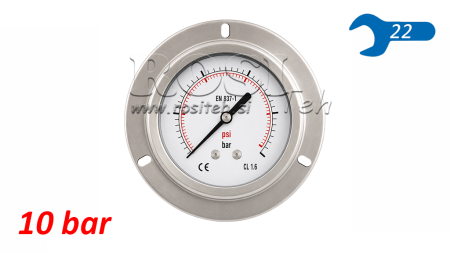 MANOMETAR DN100 REAR 0 - 10 BAR - 1/2