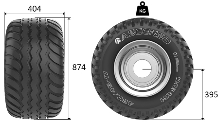 GUMA 400/60-15,5 AW708 14pl SA FELGOM 13,00X15,5