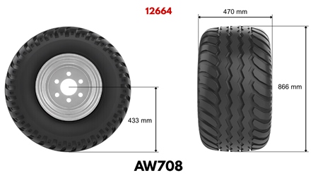 19,0/45-17 GUMA AW708 (14 PR) SA FELGOM 16,00 x 17
