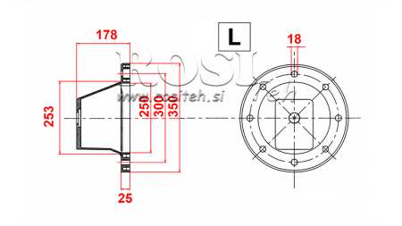 HIDRAULIČNA PRIRUBNICA - ZVON L3513 (EM11-22kW/GR3)