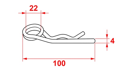 KOMPLET SIGURNOSTNIH SPONA dupla fi 4 mm (5kom)