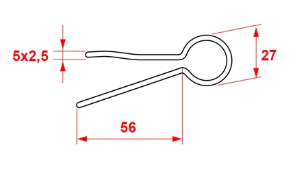 KOMPLET SIGURNOSTNIH RASCIJEPKI 5x2,5 (5kom)