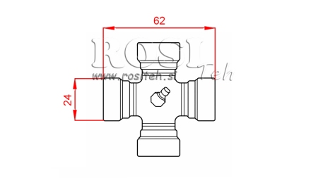 KRIŽNI ZGLOB F-24,00X62,00 ZA ECO KARDANSKU OSOVINU 790mm 35-60KS STANDARD