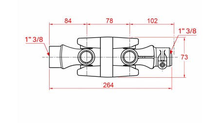 DVOSTRUKI KARDANSKI ZGLOB KAT.2 (264 mm)