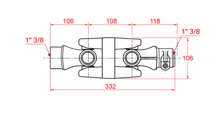 DVOSTRUKI KARDANSKI ZGLOB KAT.6 (332 mm)