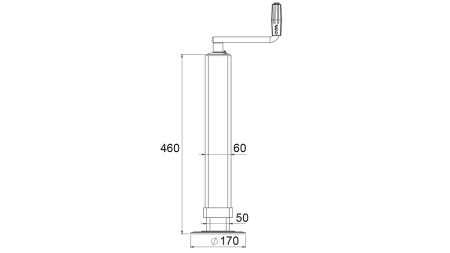 NAVOJNA POTPORNA NOGA (VISINA 460 mm - HOD 320 mm) - 800 kg