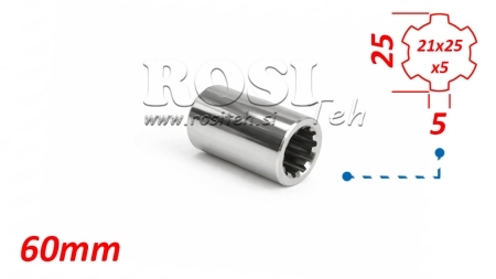 KARDANSKI ADAPTER ČAHURA 21x25x5 (6 ZUBA) (60 mm)