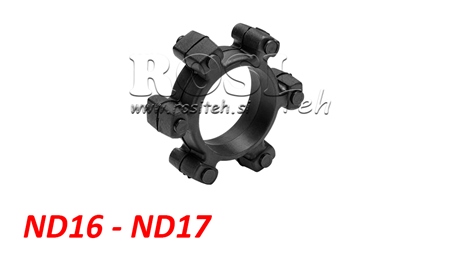 ZVJEZDASTA SPOJKA ZA GUMENI UMETAK ND16-ND17 (74mm)