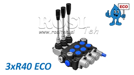 HIDRAULIČNI RUČNI VENTIL – RAZVODNIK S 3 SEKCIJE 3xR40 ECO