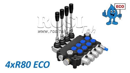 HIDRAULIČNI RUČNI VENTIL – RAZVODNIK S 4 SEKCIJE 4xR80 ECO