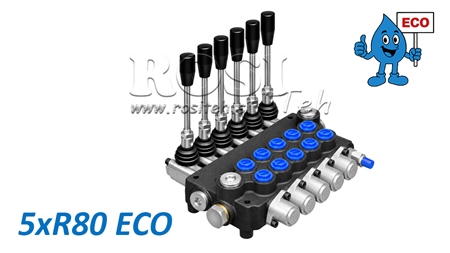 HIDRAULIČNI RUČNI VENTIL – RAZVODNIK S 5 SEKCIJA 5xR80 ECO