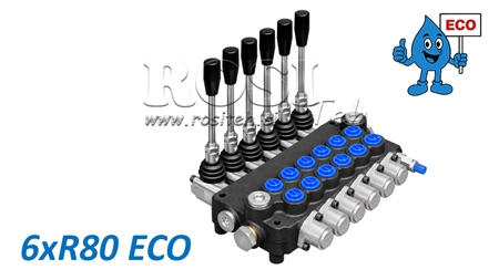 HIDRAULIČNI RUČNI VENTIL – RAZVODNIK S 6 SEKCIJA 6xR80 ECO
