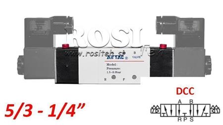 PNEUMATSKI ELEKTRO VENTIL 5/3 BISTABILAN 1/4 PRT-0853-DCC