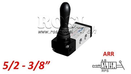 PNEUMATSKI RUČNI VENTIL 5/2 3/8 PRT-0852-ARR RUČNI POVRAT