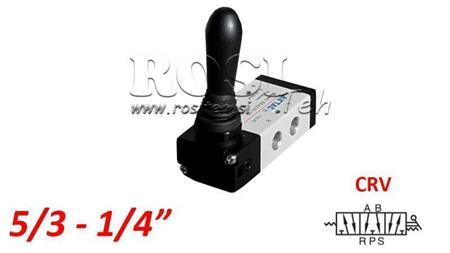 PNEUMATSKI RUČNI VENTIL 5/3 1/4 PRT-0853-CRV POVRATNI S OPREMOM