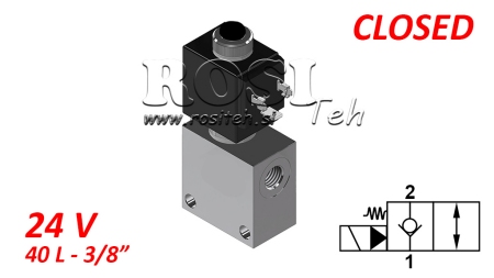 2 PUTNI VENTIL 3/8 (NC) 24V - 40lit