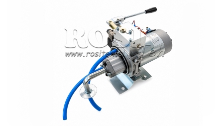 MINI HIDRAULIČNI AGREGAT 12V DC - 1,6kW = 2,1cc - 8 lit - JEDNOSMJERNI SKLOP SA RUČNOM PUMPOM