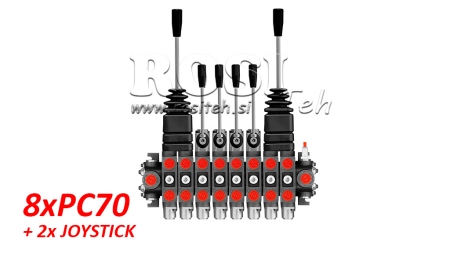 HIDRAULIČNI VENTIL SEKCIJSKI 8xPC70 + 2x JOYSTICK