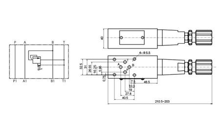 SIGURNOSNI VENTIL CETOP 3 (B) 15-315 BAR