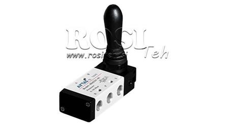 PNEUMATSKI RUČNI VENTIL 5/3 1/4 PRT-0853-CRV POVRATNI S OPRUGOM