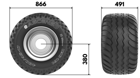 GUMA 19.0/45-17 AW708 14pl SA FELGOM 16,00X17