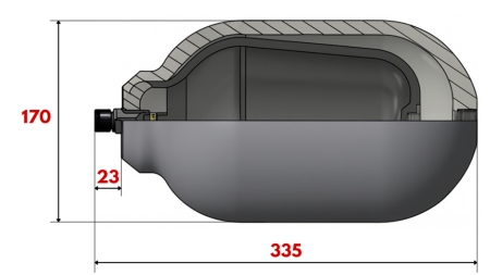 HIDRAULIČNI AKUMULATOR 3,8 LIT - BSP 3/4