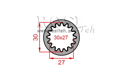 KARDANSKI ADAPTER ČAHURA 30x27 (18 ZUBA) (50 mm)