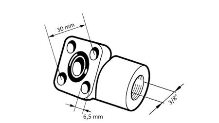 CEVNA VEZA 3/8 - RAVNA FLANŠA BOSCH fi 30