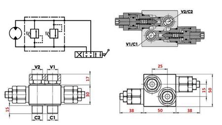 HIDRAULSKI REGULATOR PRITISKA 20-130 BAR ZA HIDROMOTOR MM
