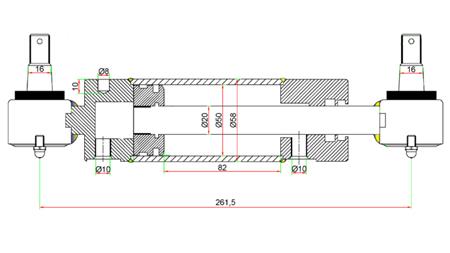 HIDRAULIČNI UPRAVLJAČKI CILINDAR JOHN DEERE OEM-AM147174