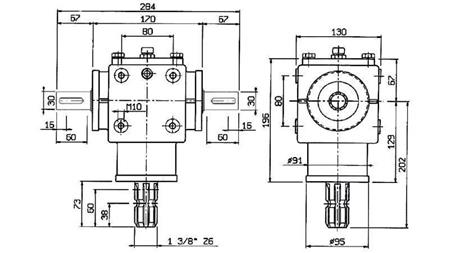 UGLJENI ZUPČANIK PTO-R20T 1:2 (25HP-18kW)
