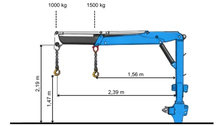 TRAKTORSKA TROTOČKOVNA DIZALICA – HIDRAULIČNA RUKA 1200 KG