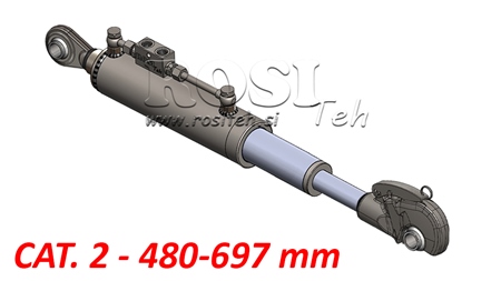 TELESKOPSKA HIDRAULIČNA POTEZNICA AUTOMATSKA - CAT. 2 (45-95 HP) - 480-697 mm (25,4 mm)
