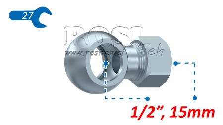 HIDRAULIČNI PRIKLJUČAK OČNI 1/2 S MATICOM ZA CIJEV 15