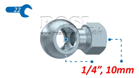 HIDRAULIČNI PRIKLJUČAK OČNI 1/4 S MATICOM ZA CIJEV 10