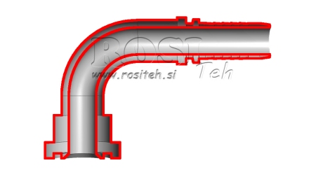 HIDRAULIČNI PRIKLJUČAK KOMATSU KOLJENO 90° DN16mm - PRIRUBNICA 5/8