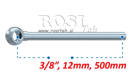 METALNA CIJEV BANJO 12MM 3/8 500MM