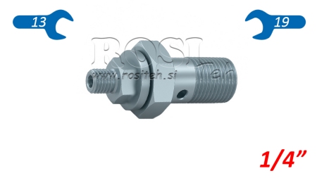 HIDRAULIČNI PRIGUŠNI ŠUPLJI VIJAK 1/4
