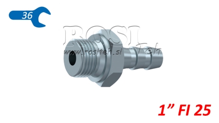 HIDRAULIČNI PRIKLJUČAK MUŠKI 1 ZA GUMENO CRIJEVO FI 25