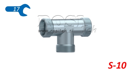 HIDRAULIČNI T-KOMAD S-10 MUŠKI M18X1,5