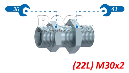 HIDRAULIČNI PROLAZNI DVOSTRUKI SPOJ (22L) M30X2